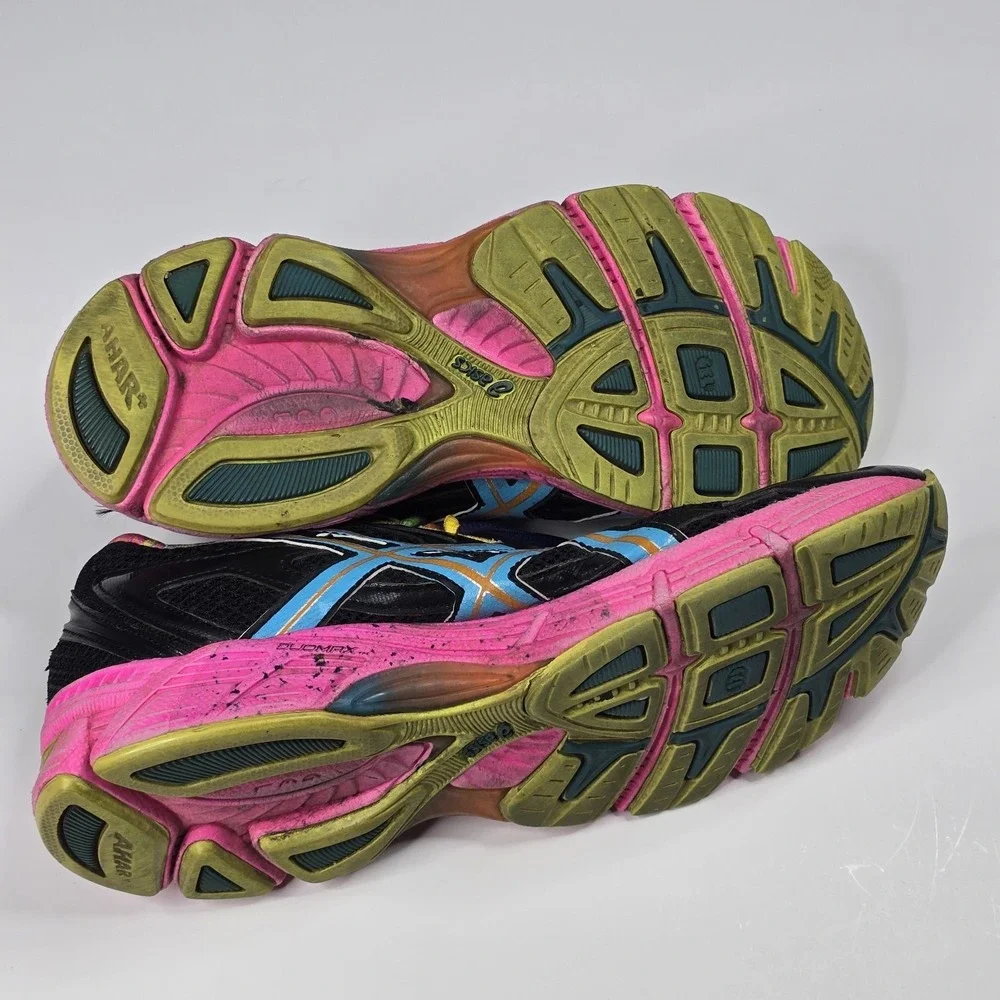 ASICS GEL Shoes Womens Size 9.5 Black Multicolor‎ Running Sneakers T27BQ